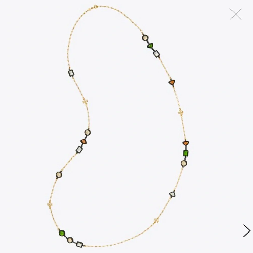 New Tory Burch ROXANNE DELICATE LONG NECKLACE - Picture 7 of 15